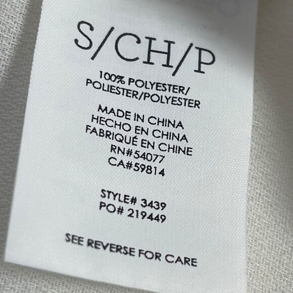 CAbi White Sleeveless Pleat Hem Button Down Blouse Style 3439 Sz S - Picture 8 of 9